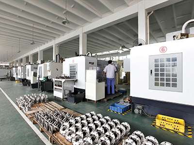 CNC machining workshop for investment cast valve and wear components